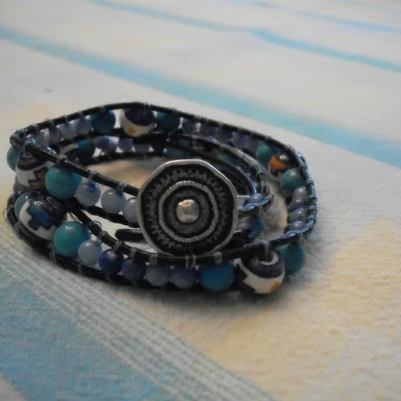 Assorted Wire Wrap Bracelets and Leather wrap Bracelets-Scroll Down to View some - Picture 6 of 12